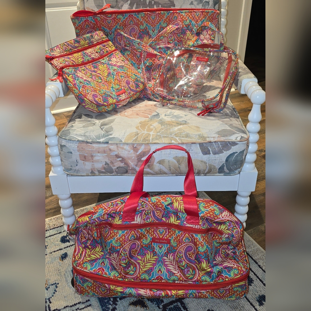 Vera Bradley Colorful Paisley Travel Bag Set - Picture 2 of 14